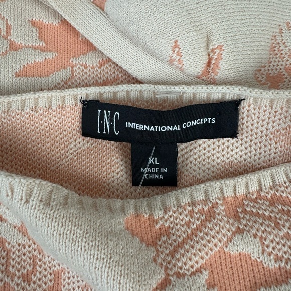 NWT INC International Concepts pretty pastels pink peach cream Puff Sleeve knit - Picture 7 of 11